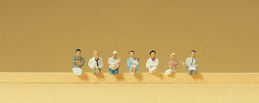 Preiser 79084 N Scale Seated Passengers Figure Set