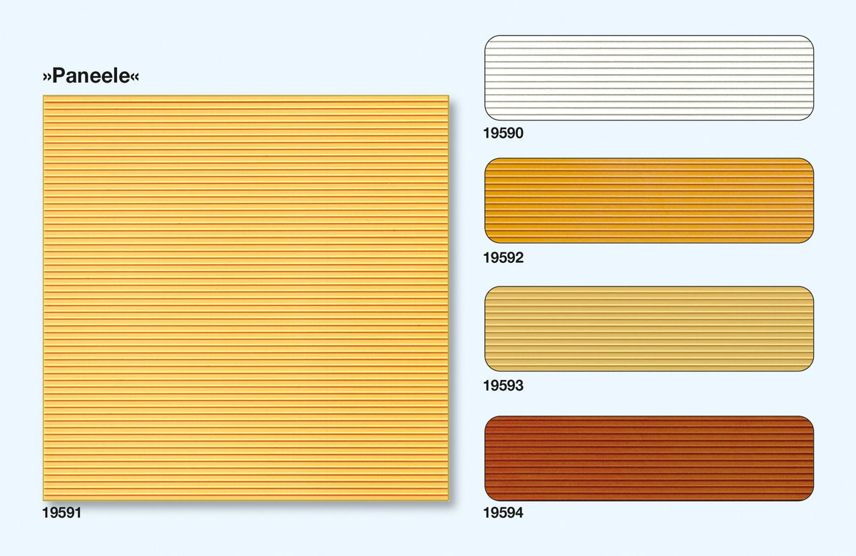Preiser 19593 HO Scale Light Brown Wall/Floor Paneling Kit, 3-Pack