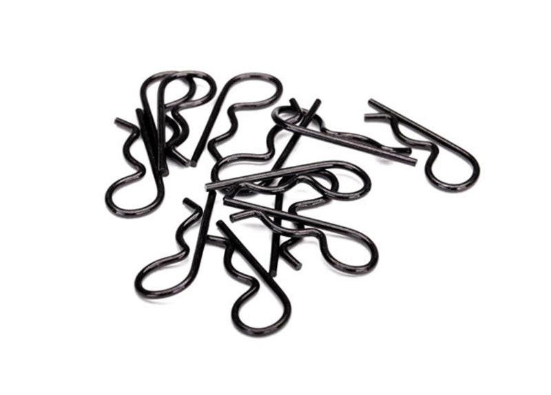 Traxxas 3934A Heavy Duty Black Body Clips (12) Rustler Slash TRX-4 Stampede 4x4