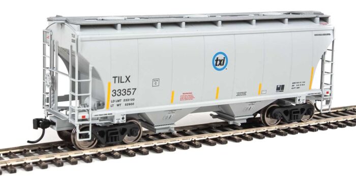 Walthers Mainline 7549 HO Scale 39' Trinity 3281 2-Bay Covered Hopper - Ready to Run -- Trinity Industries Leasing TILX #33357