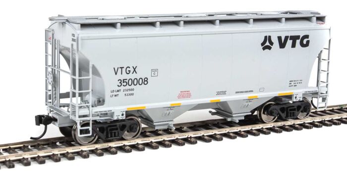 Walthers Mainline 7564 HO Scale 39' Trinity 3281 2-Bay Covered Hopper - Ready to Run -- VTG North America VTGX #350008