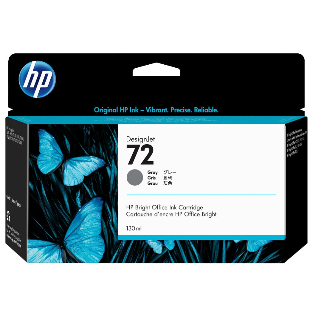 New, Pre-Owned - HP 72 130-ml (C9374A) Gray DesignJet Ink Cartridge