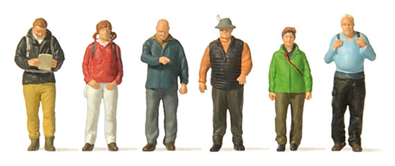 Preiser 10699 HO Scale Hikers Figure Set pkg(6)