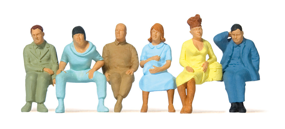 Preiser 65501 O Scale Seated Passengers Set 2 Figures