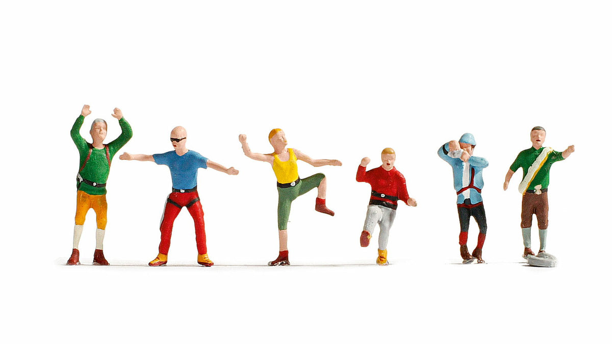 Noch 15871 HO Scale Mountain Climbers Figure Set, 6 Figures