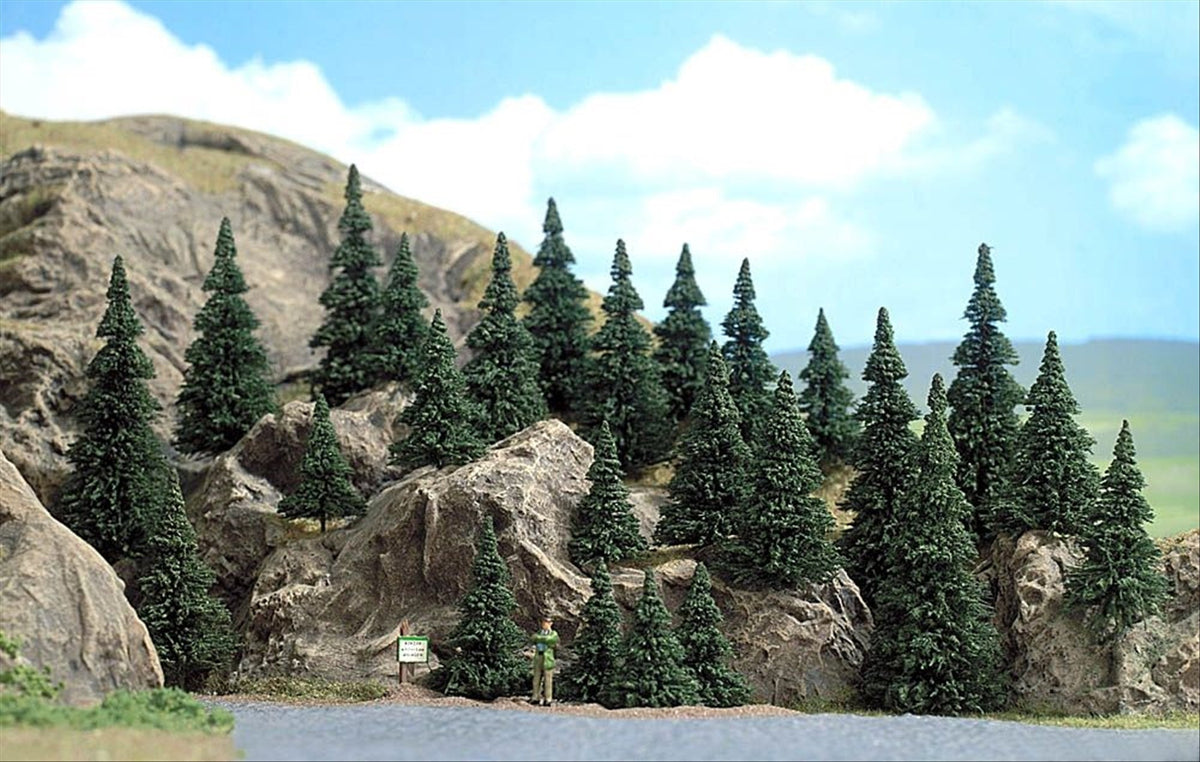 Busch 6469 HO/N/TT Scale Silver Fir Push-In Trees