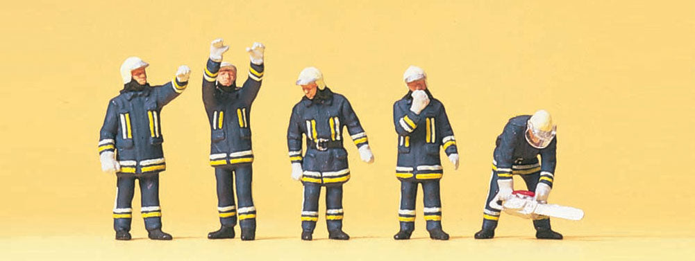 Preiser 10486 HO Firefighters Technical Support Set Era VI