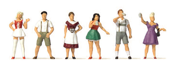 Preiser 10674 HO Standing Beer Drinkers in German Costume