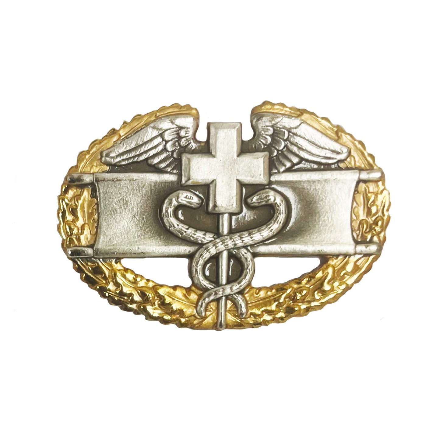U.S. Army Master Combat Medical Badge 1 AWD Gold Silver-Oxidized STA-BRITE