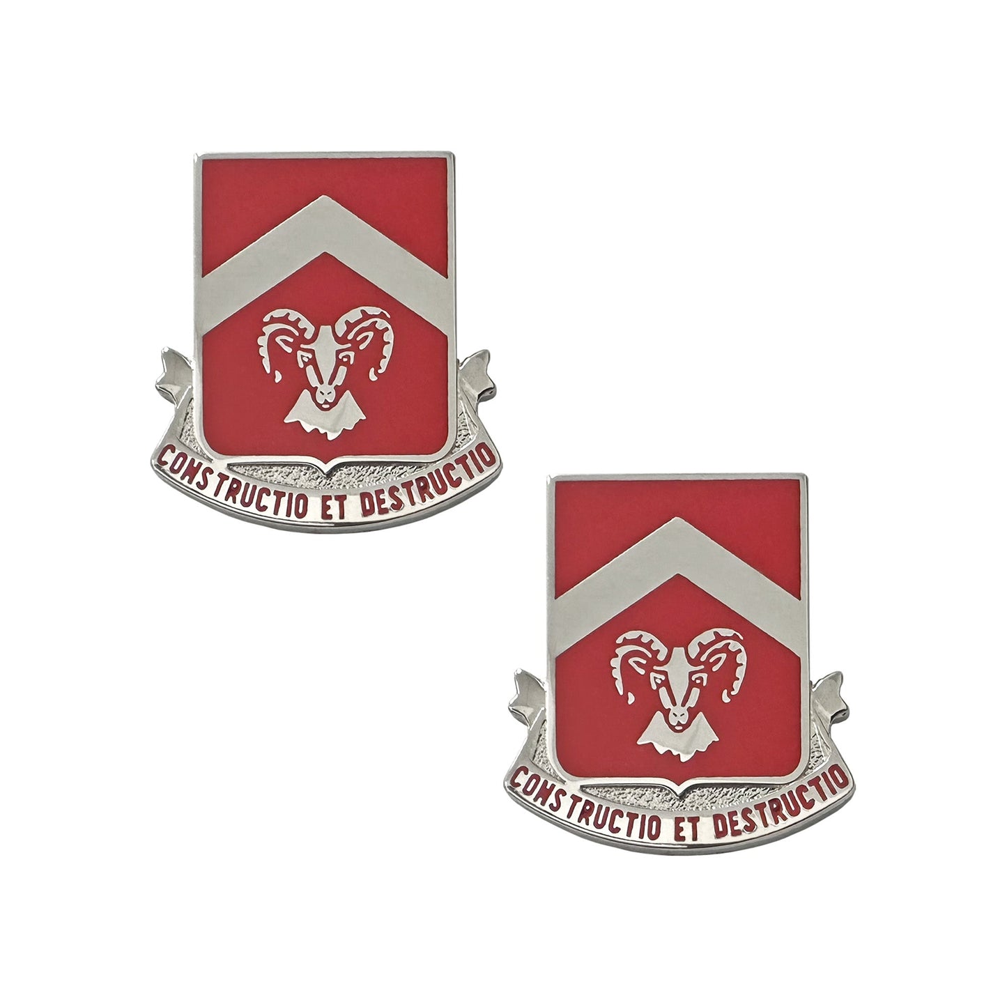 U.S. Army 40th Brigade Engineer Batt. "CONSTRUCTIO ET DESTRUCTIO" (pair)