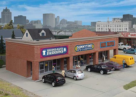 Walthers Cornerstone 4115 HO Modern Shopping Center I Kit