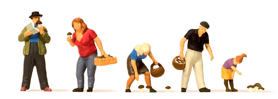 Preiser 10620 HO Scale Mushroom Pickers Figure Set