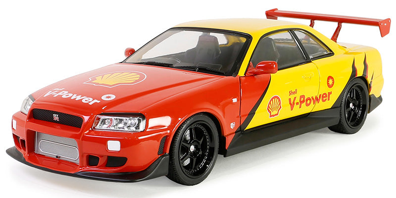 Greenlight 19138 1/18 Scale Shell Oil - 1999 Nissan Skyline Gt-R R34