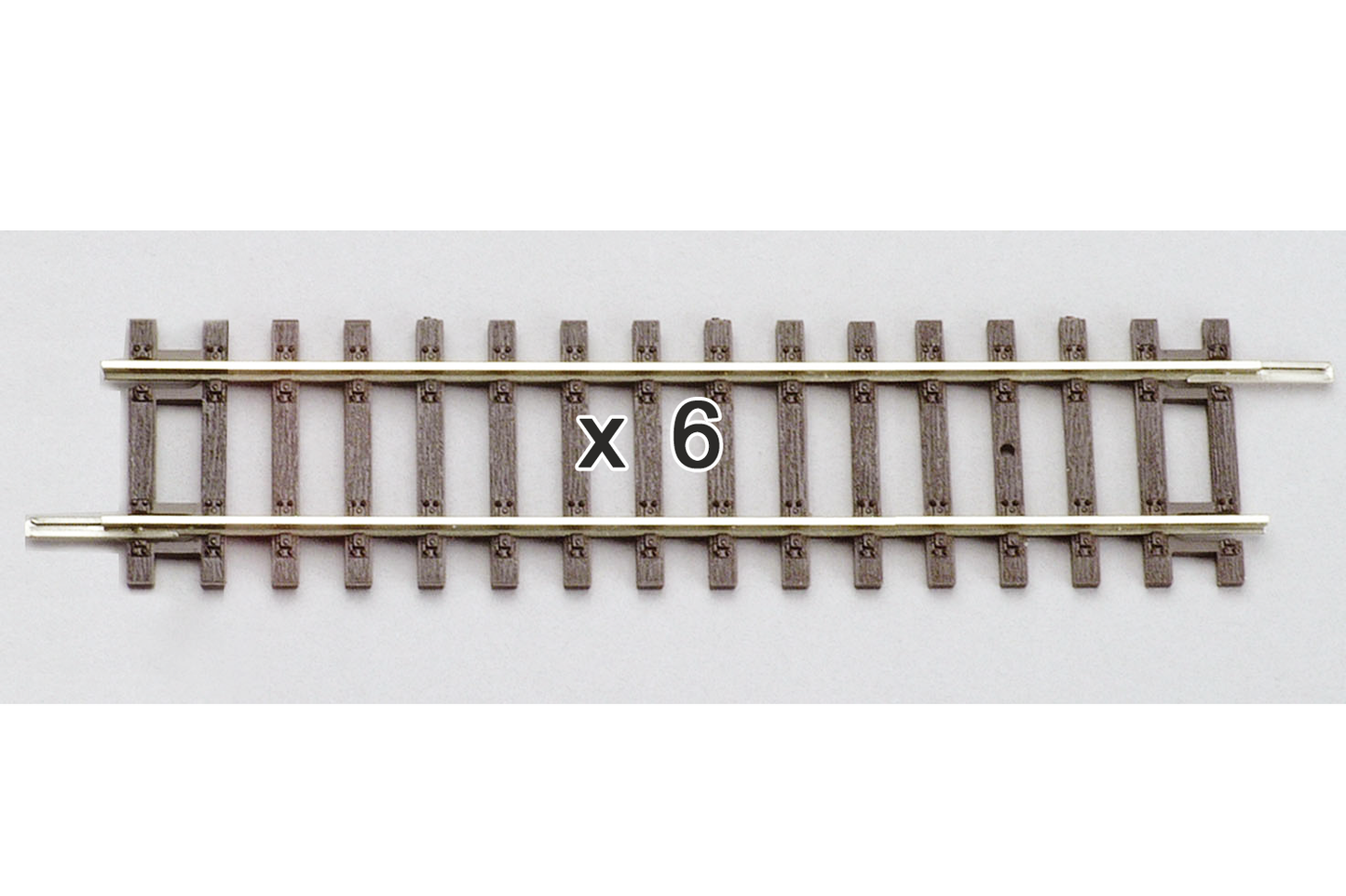 Piko 55202 HO Scale Straight Track 119mm, Box of 6