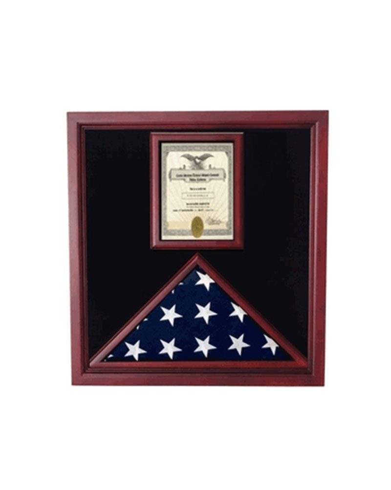 Flag and Document Case - Vertical 8 1/2 x 11 Document - Cherry