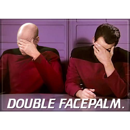 Star Trek: Double Face Palm Magnet