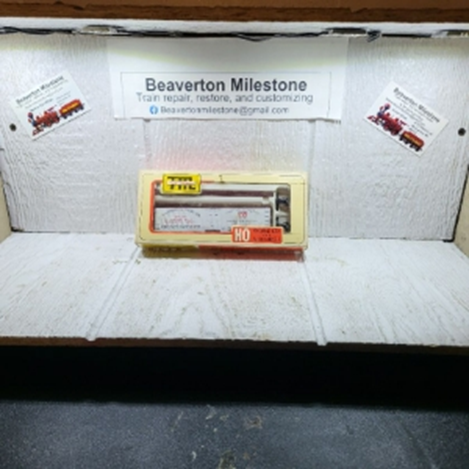 HO TRAIN MINIATURE SAMPSON CANNING CO. 40' REFRIGERATOR CAR 8115