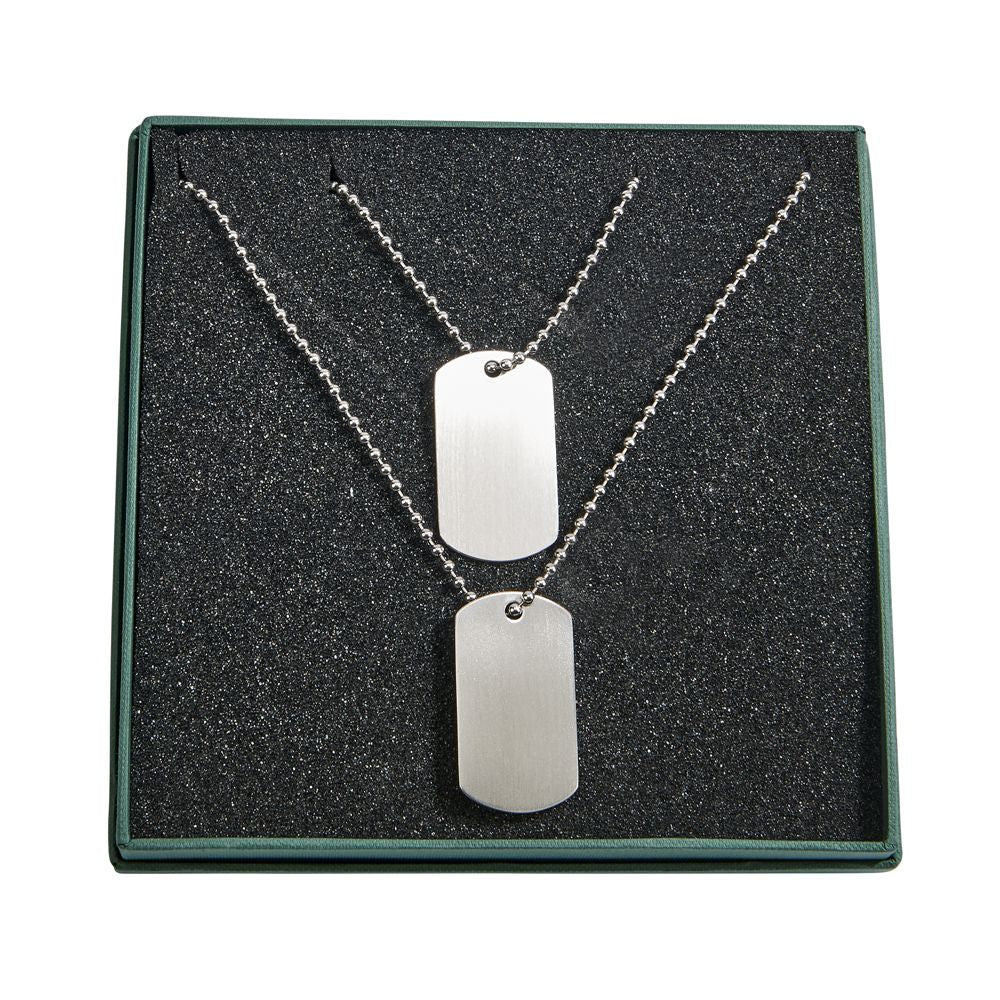 Set Of 2 Dog Tags With Chains by Creative Gifts