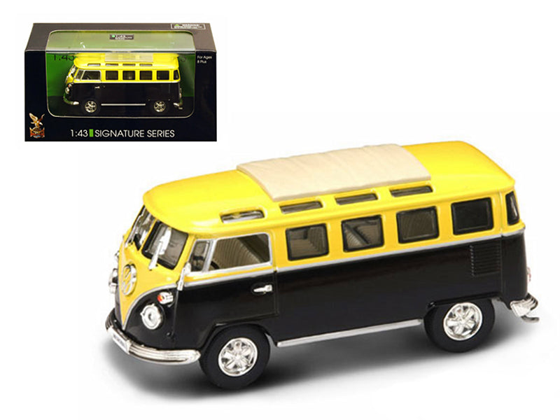 1962 Volkswagen Microbus Van Bus Yellow/Black 1/43 Diecast Car by Road Signature free shipping USA