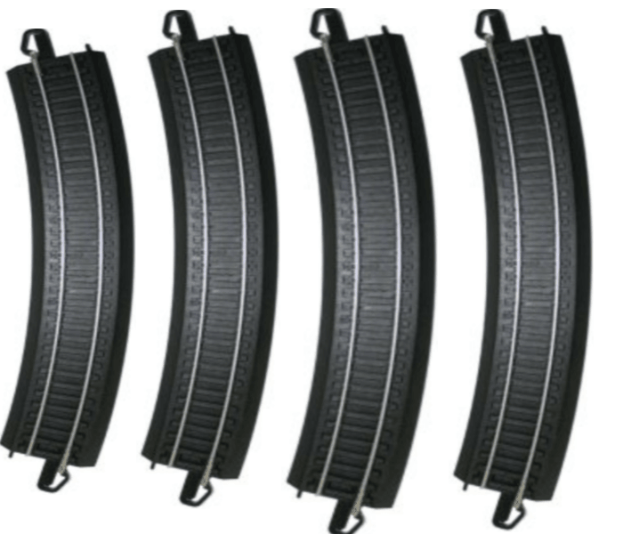 Bachmann 44480 HO Scale E-Z Train Track Black 18" Radius Curved 12pcs