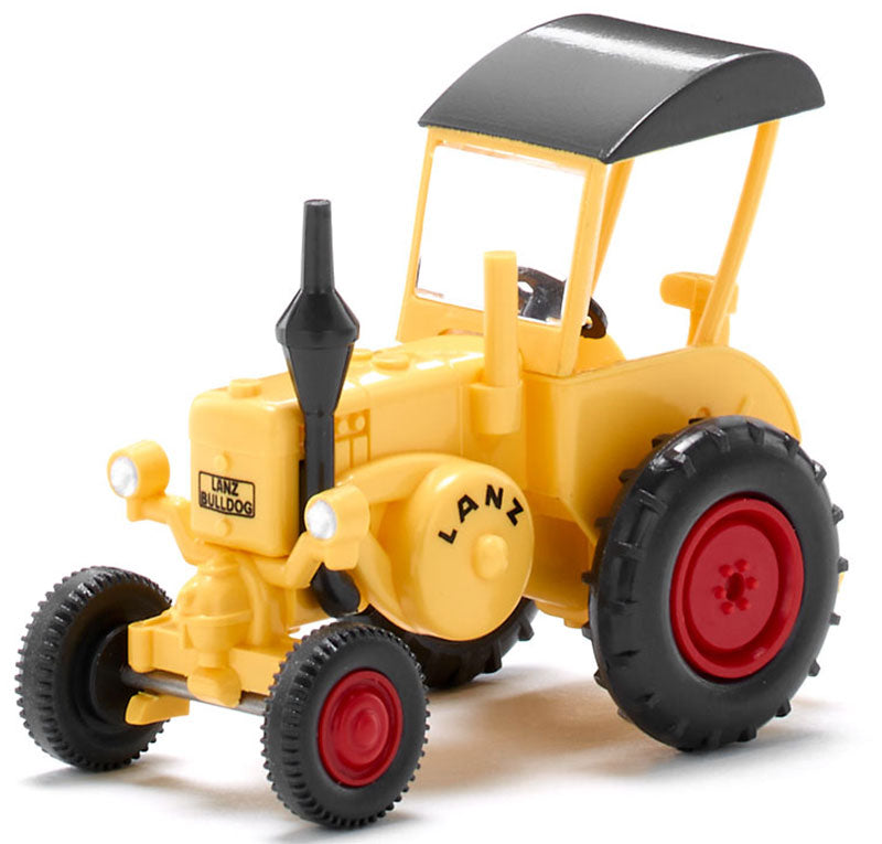 Wiking 088010 1/87 Lanz Bulldog Tractor, Yellow with Roof