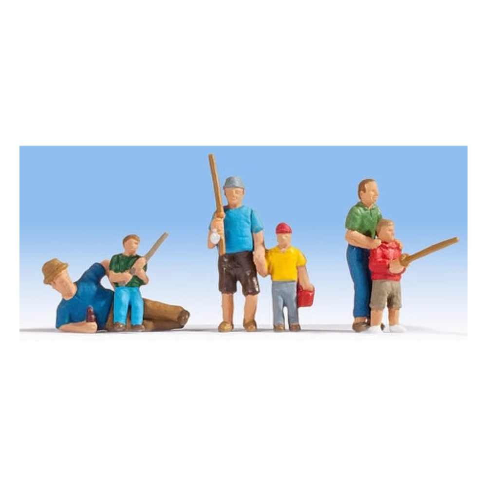 Noch 15893 HO Scale Recreations & Sports -- Fishermen pkg(6)