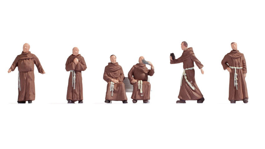 Noch 15401 HO Scale Monks Figure Set, 6-Pack