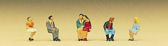 Preiser 88521 Z Scale Seated Passengers Figure Set