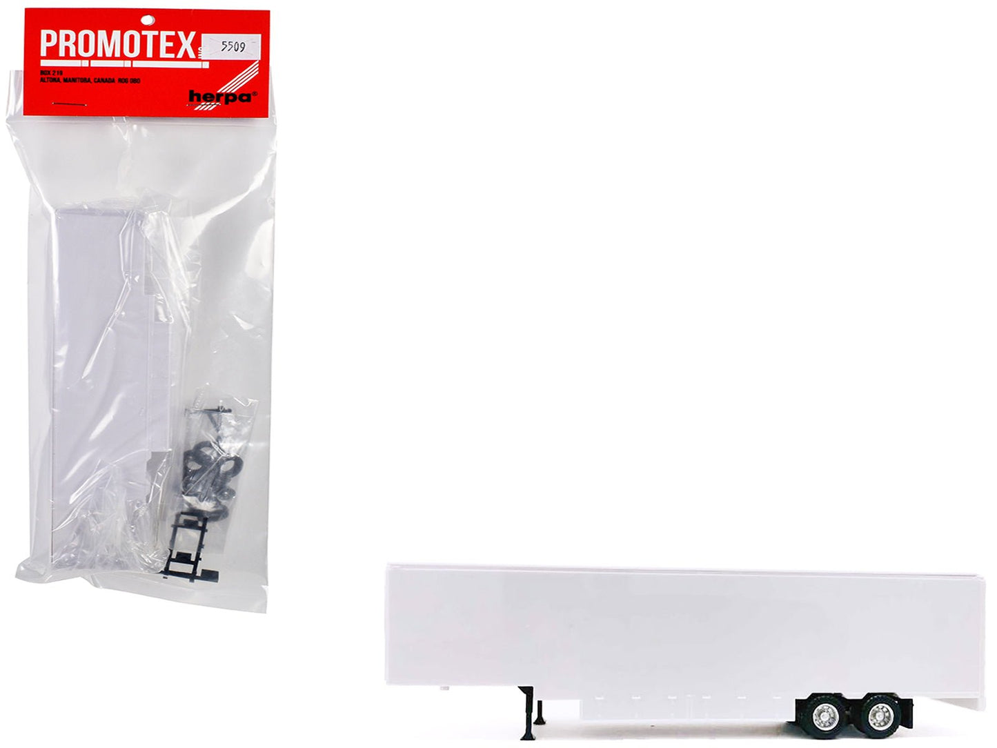 48ft Moving Van Trailer Light Gray 1/87 (HO) Plastic Model by Promotex free shipping USA