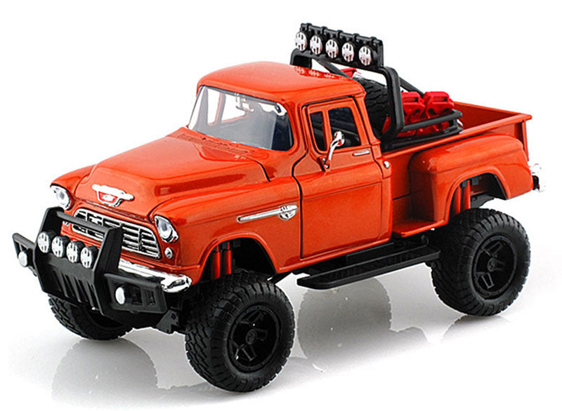 Motormax 79133 1/24 1955 Chevrolet 5100 Stepside Pickup, Orange