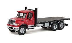 Walthers SceneMaster 949-11652 HO Intl 7600 Flatbed Truck - Red