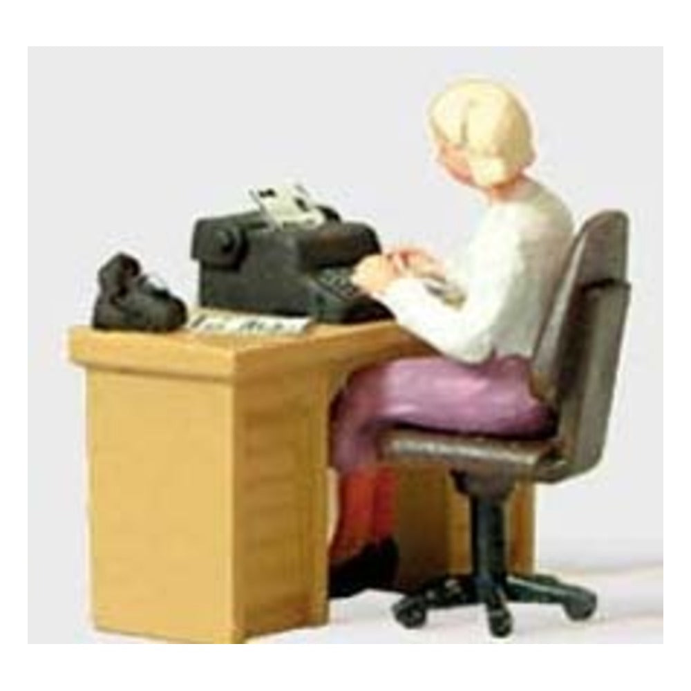 Preiser 28094 HO Scale Secretary at Her Desk Figure
