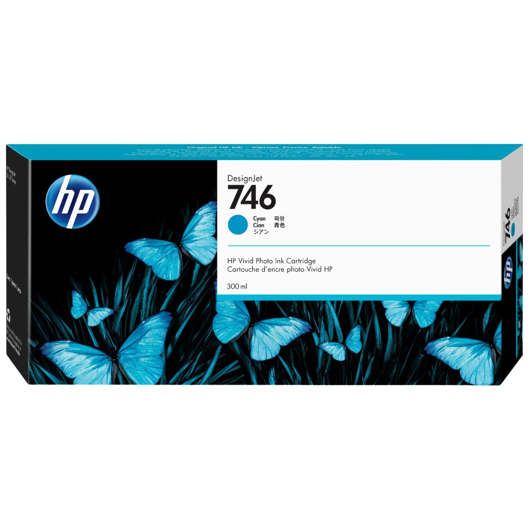 New, Pre-Owned - HP 746 300mL Cyan (P2V80A) Ink Cartridge