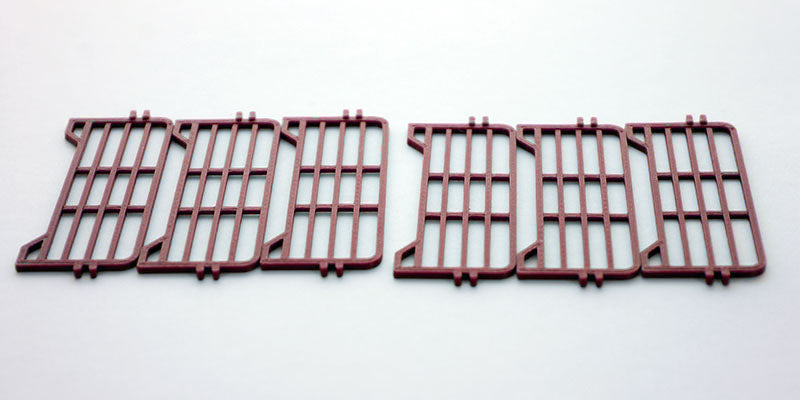 3D To Scale 64-318-R 1/64 Corral Panels 12 ft, Red Set of 6