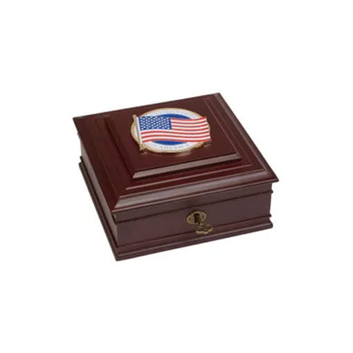 American Flag Medallion Desktop Box