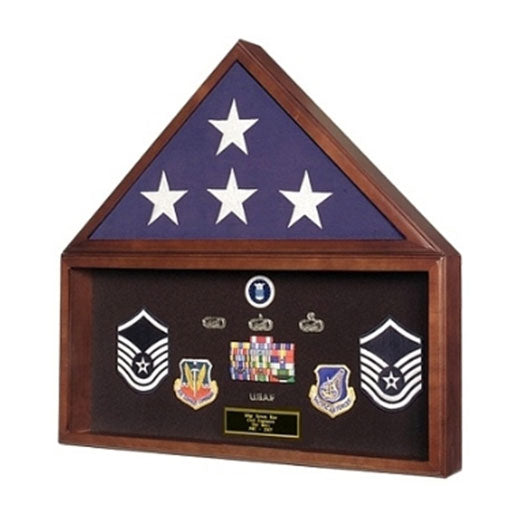 Large Flag and Memorabilia Display Cases - Fit 5' x 9.5' Casket Flag.