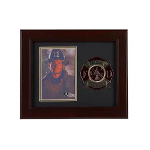 Firefighter Medallion 4-Inch by 6-Inch Portrait Picture Frame