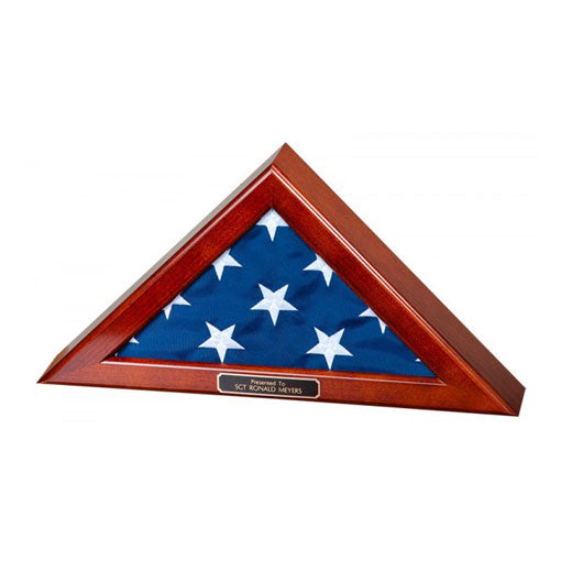 Flag Display Case for 4x6 flag - Walnut Finish.