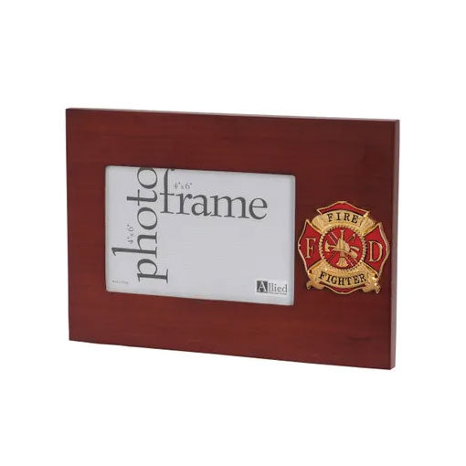 Firefighter Medallion 4-Inch by 6-Inch Desktop Picture Frame