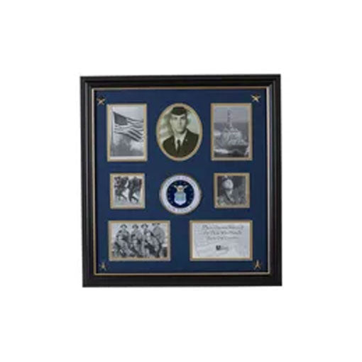 U.S. Air Force Medallion 7 Picture Collage Frame with Stars