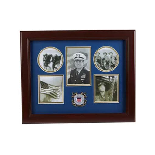 U.S. Coast Guard Medallion 5 Picture Collage Frame