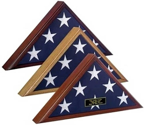 American Flag Display Case, Flag Display case - Wood Flag Display case