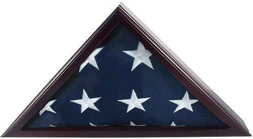 Flag Connections Officers Flag and Display Case, 5 by 9.5-Feet, Black