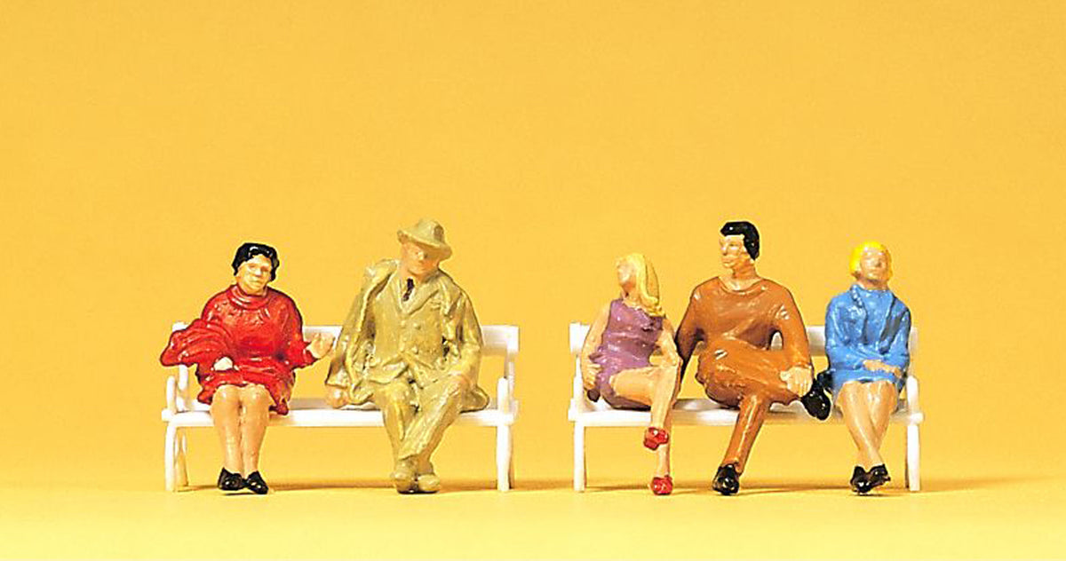 Preiser 14101 HO Scale Seated Persons Figure Set