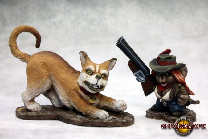 Chronosphere Bones: Angela and Scooter - Mousling Cowgirl and Trusty Hound