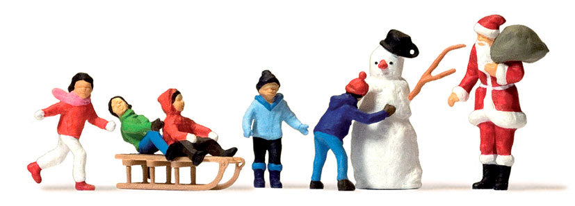 Preiser 10626 HO Scale Christmas Figure Set with Santa