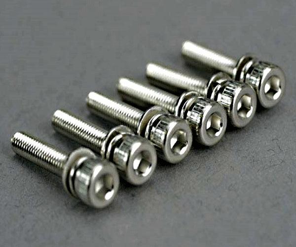 Traxxas 5142 Caphead Machine Screws 3x15mm T-Maxx 2.5 (6) S-Maxx