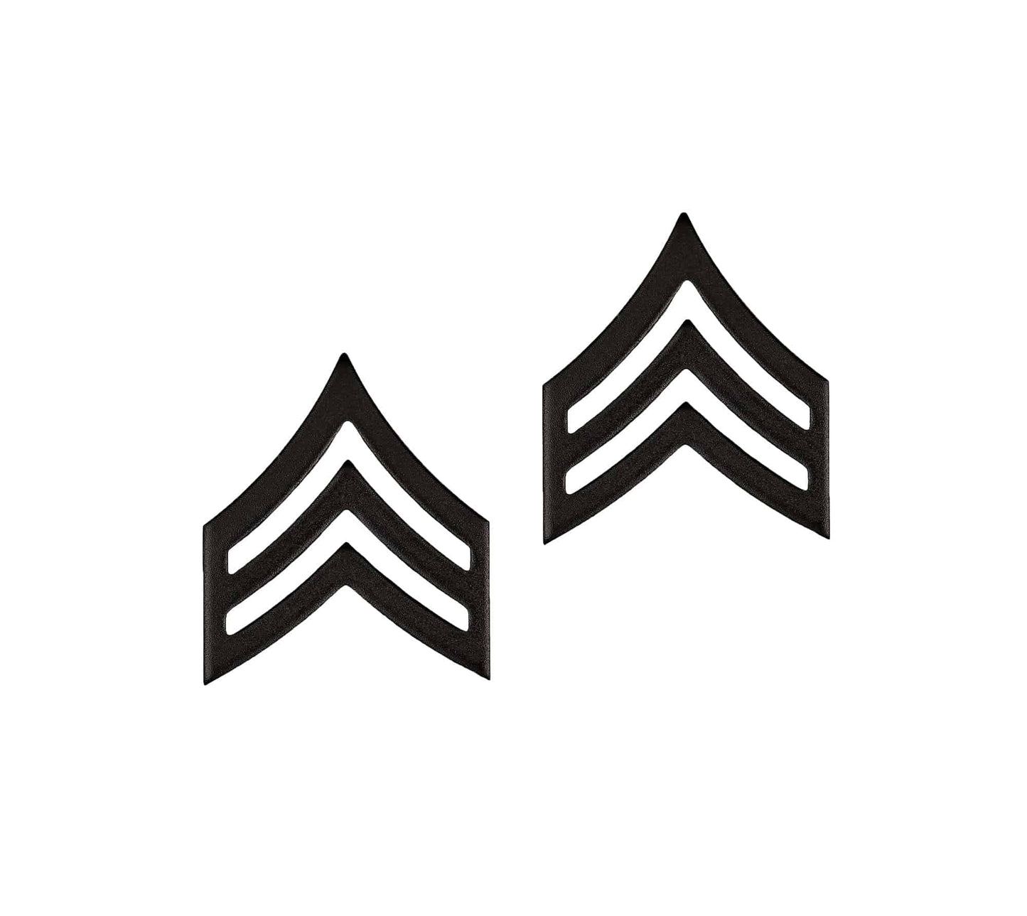 U.S. Army E5 Sergeant Sta-Brite® Black Metal Pin-on Rank