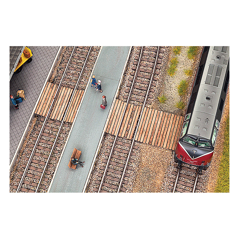 Noch 14304 HO Scale Wood Station Platform Crossing -- Kit