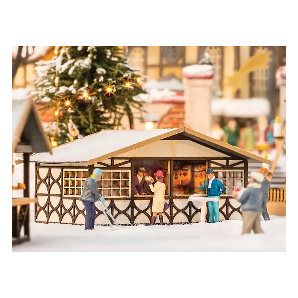 Noch 14682 N Scale Christmas Market Stall -- Laser-Cut Wood Kit